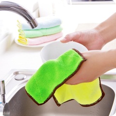 优思居 加厚吸水抹布 厨房不掉毛洗碗巾擦桌布清洁布不沾油洗碗布