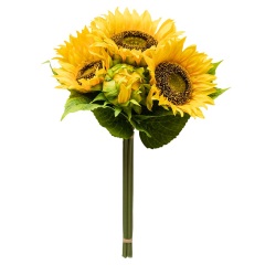 美式假花装饰向日葵单支仿真花客厅摆设餐桌小摆件花束绢花套装
