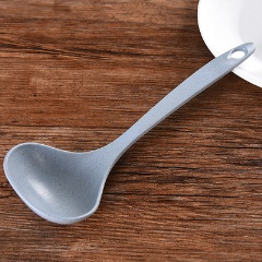 小麦秆勺塑料大号汤勺家用长把稀饭勺厨房餐具盛汤勺子长柄粥勺
