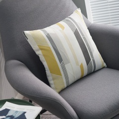 黄灰蓝绿色块几何图形抱枕沙发靠枕现代简约北欧美式客厅卧室靠垫