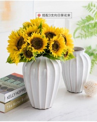 美式假花装饰向日葵单支仿真花客厅摆设餐桌小摆件花束绢花套装