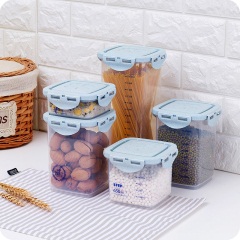 优思居厨房食品密封罐五谷杂粮收纳盒面条储存瓶子塑料透明储物罐