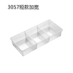 透明多格抽屉收纳盒 厨房餐具收纳小盒子自由分隔桌面收纳整理盒