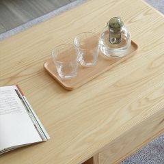 锦巢 实木茶几 北欧日式白蜡木咖啡桌现代简约小户型客厅创意茶台DS501 原木色