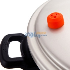 苏泊尔SUPOR好帮手铝合金压力锅5.0L带蒸格22cm高压锅燃气专用YL229H2