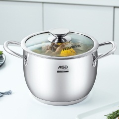 爱仕达 汤锅 304不锈钢复底汤锅明火电磁炉通用22CM TS22V1Q