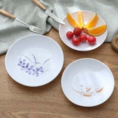 6创意家用水果菜盘子早餐盘圆形碟碗套装牛排盘餐具西餐盘点心托盘