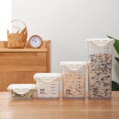 1大号透明塑料密封罐冰箱食品储物罐子奶粉储存罐五谷杂粮收纳盒子