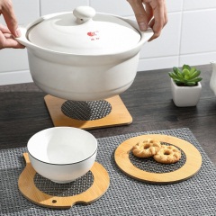 6竹木创意隔热垫餐桌垫杯垫碗垫盘垫锅垫碟垫厨房砂锅防烫防滑垫子
