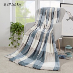 博洋家纺夏季格子毯子毛毯双人盖毯办公室午睡毯空调盖毯毛毯被子
