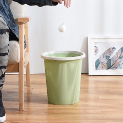 1家用简约垃圾桶客厅无盖大号创意塑料纸篓卧室厨房卫生间可爱小筒