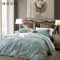 博洋家纺四件套天丝床品床单被套床上用品印花欧式奢华高档套件