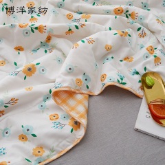 博洋夏被夏凉被空调被全棉纯棉学生宿舍被子花卉纤维被芯可机洗