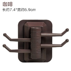 6A旋转挂钩强力粘胶毛巾挂架家用浴室墙壁置物架免打孔无痕粘钩