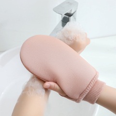 6搓澡巾漏拇指洗澡巾手套强力搓泥加厚双面成人磨砂搓背搓澡神器