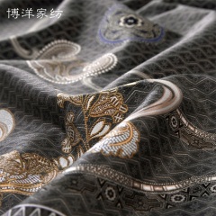博洋家纺100支长绒棉四件套纯棉全棉欧式奢华高档床上用品贡缎被