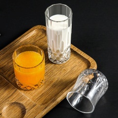 6玻璃杯子透明水杯果汁杯啤酒杯牛奶杯喝水杯泡茶无盖家用客厅茶杯