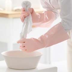 1洗碗手套女橡胶厨房洗菜家务用清洁耐用型薄款贴手防水洗衣服手套