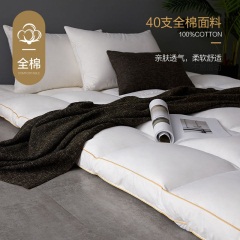 博洋羽绒床垫软垫五星酒店双人欧式全棉床褥加厚1.8m床褥白鹅毛片
