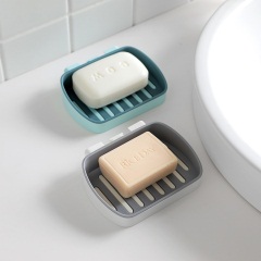 1双色双层沥水肥皂盒 免打孔壁挂式香皂架家用肥皂收纳盒香皂盒