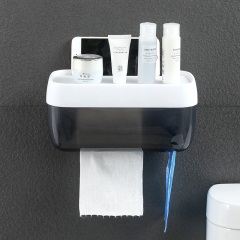 6厕所纸巾盒免打孔防水手纸盒卷纸筒家用卫生间抽纸盒卫生纸置物架