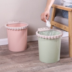 6创意家用垃圾桶简约无盖带压圈大号厨房客厅分类可爱卫生间拉圾篓