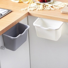 1厨房橱柜门式可挂式小号垃圾桶家用无盖塑料收纳盒壁挂篓桌面悬挂