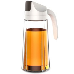 1日式不挂油玻璃油瓶家用厨房防漏油罐透明装醋酱油瓶大容量油壶