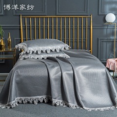 博洋家纺冰丝凉席三件套1.8m床可水洗折叠床单式软席夏天凉席1.5m