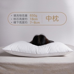 博洋家纺枕头可水洗全棉单人双人护颈枕成人抑菌防螨枕芯一对家用