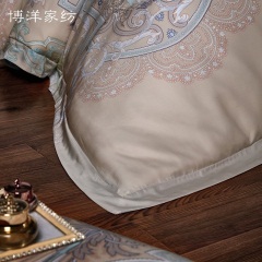 博洋家纺60支天丝床上四件套被套床上用品高档冰丝床品套件双人春