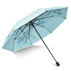 天堂伞遮阳伞防紫外线女小清新黑胶双层防晒太阳伞晴雨伞折叠两用