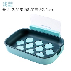 6a1肥皂盒架子沥水卫生间创意免打孔洗衣肥皂盒双层吸盘壁挂式香皂盒