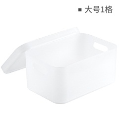 1桌面收纳盒化妆品盒子塑料磨砂透明口红带盖面膜盒子护肤品置物架