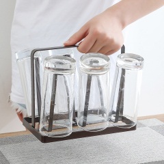 6A创意铁艺杯子收纳架杯架家用玻璃杯置物架水杯挂架杯架沥水架子
