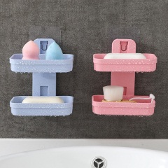 6肥皂盒吸盘壁挂式沥水免打孔壁挂香皂架个性创意卫生间可爱肥皂架