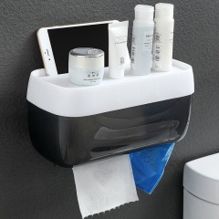 6厕所纸巾盒免打孔防水手纸盒卷纸筒家用卫生间抽纸盒卫生纸置物架