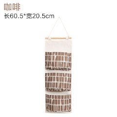 6创意棉麻收纳挂袋悬挂式多层挂兜收纳袋布艺门后壁挂式杂物收纳袋