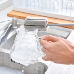 1长柄杯刷瓶刷厨房刷子玻璃杯用刷长瓶茶杯海绵刷洗杯子奶瓶清洁刷
