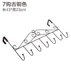 6铁艺门后挂钩免打孔无痕粘钩强力置物架挂架家用门背式免钉衣帽钩