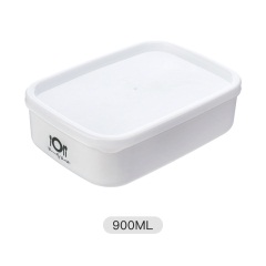 1家用塑料保鲜盒微波炉饭盒便当盒水果收纳盒带盖冰箱密封冷藏盒