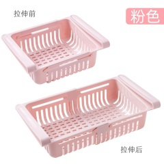 1冰箱隔板层收纳架厨房免打孔多用保鲜挂架冰箱架分层收纳架置物架