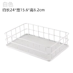 6A多功能铁艺收纳篮厨房零食收纳筐桌面玩具篮衣柜衣物整理收纳框
