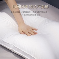 博洋全棉枕头单人双人家用95白鹅绒酒店枕成人A类抑菌防螨枕芯