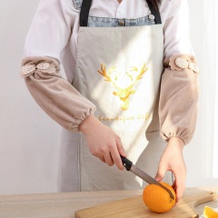 6冬季可爱女生短款袖套学生卡通韩版袖套成人家用厨房工作防污袖套