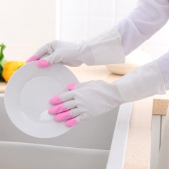 6洗碗手套女防水橡胶乳胶薄款厨房耐用型洗衣服胶皮家用清洁家务