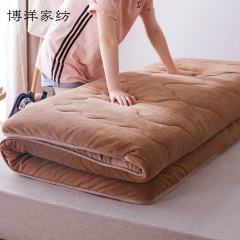 博洋春夏床垫软垫珊瑚绒夹棉床褥垫被褥子法兰绒双人加厚保暖床垫