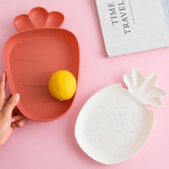 6塑料水果盘干果盘欧式家用客厅茶几大号零食盘现代简约创意糖果盘
