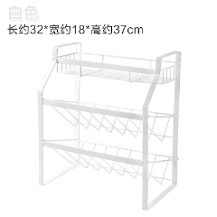 6家用厨房置物架铁艺调料架子酱油瓶落地多层台面厨具调味品收纳架