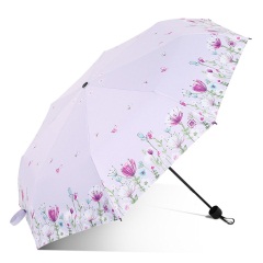 正品天堂伞专卖黑胶遮阳伞防晒蕾丝防紫外线超轻折叠创意太阳伞女